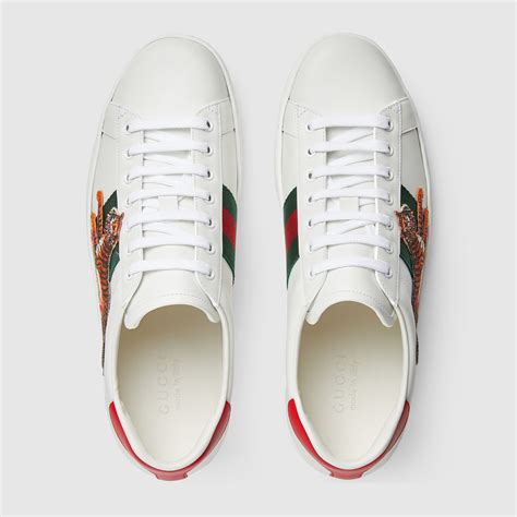 gucci ace leather low-top sneaker sale|Gucci ace tiger sneakers.